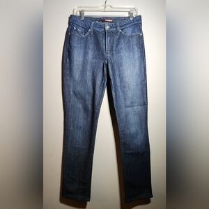 Cambio Norah Super Slim Jeans — Blue Rhinestone Back Pockets — Size 10